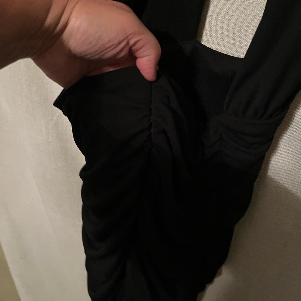 Zara Backless Ruched Dress Size S - Picture 5 of 6